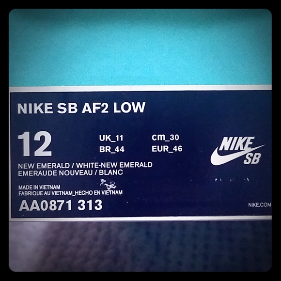 NIKE X SUPREME SB AIR FORCE 2 NEW @ RARE - Picture 2 of 8